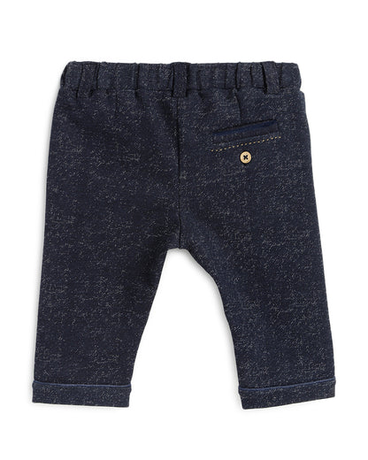 Chicco Dark Grey & Blue T-shirt & Jeans Set-Printed-Cotton Blend-For Infants