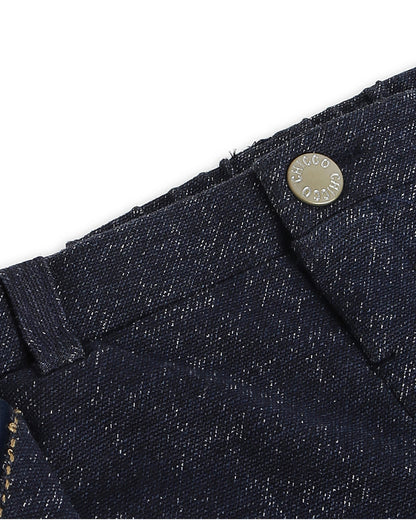 Chicco Dark Grey & Blue T-shirt & Jeans Set-Printed-Cotton Blend-For Infants