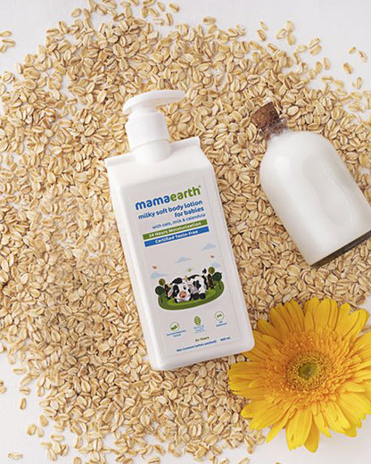 Mamaearth Milky Soft Baby Body Lotion-With Oats, Milk & Calendula