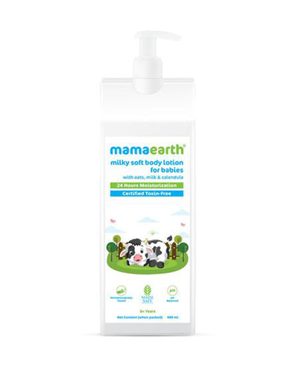 Mamaearth Deeply Nourishing Baby Body Wash, Gentle Cleansing Baby Shampoo & Milky Soft Baby Body Lotion-400ml