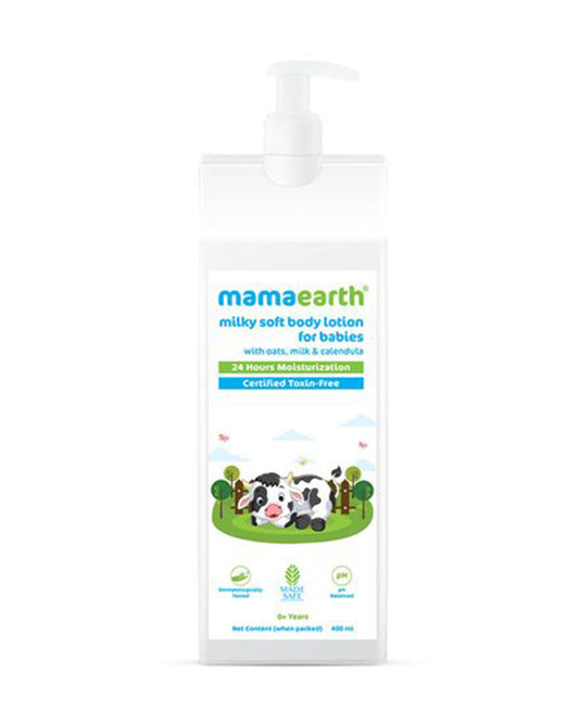 Mamaearth Deeply Nourishing Baby Body Wash, Gentle Cleansing Baby Shampoo & Milky Soft Baby Body Lotion-400ml