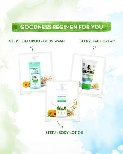 Mamaearth Milky Soft 2 in 1 Head to Toe Wash & Moisturizing Daily Baby Lotion-400ml
