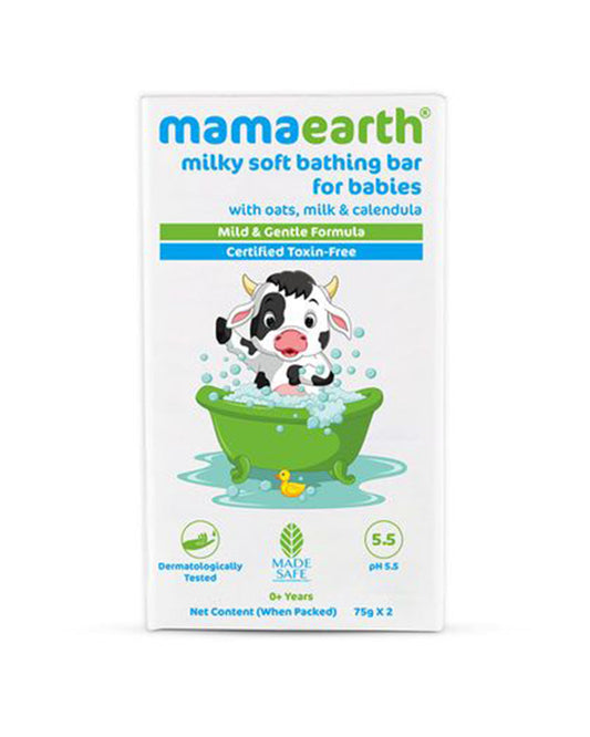Mamaearth Foaming Kids Face Wash (150ml), Kids Body Wash (300ml), Milky Soft Baby Soap Bar (Packof 2) & Moisturizing Daily Baby Lotion (100ml)
