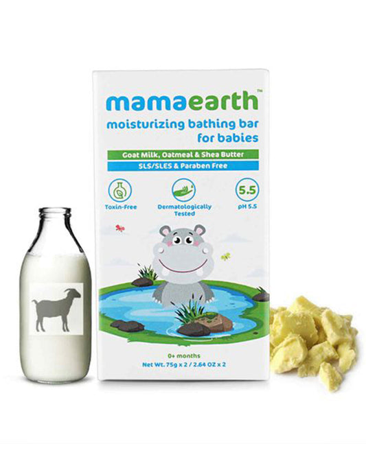 Mamaearth Kids Body Wash (300ml), Mineral Based SPF20+ Baby Sunscreen (100ml), Moisturizing Baby Soap Bar (Pack of 2) & Nourishing Baby Hair Oil (100ml)
