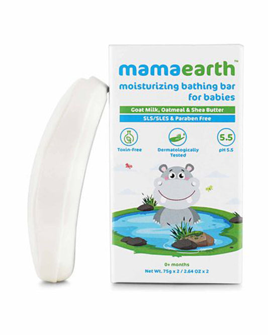 Mamaearth Moisturizing Baby Soap Bar-With Oatmeal & Shea Butter-75 g