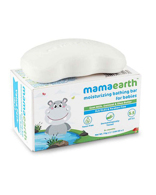 Mamaearth Moisturizing Baby Soap Bar-With Oatmeal & Shea Butter-75 g