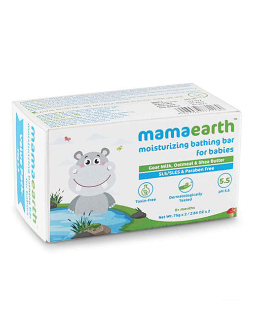 Mamaearth Moisturizing Baby Soap Bar-With Oatmeal & Shea Butter-75 g