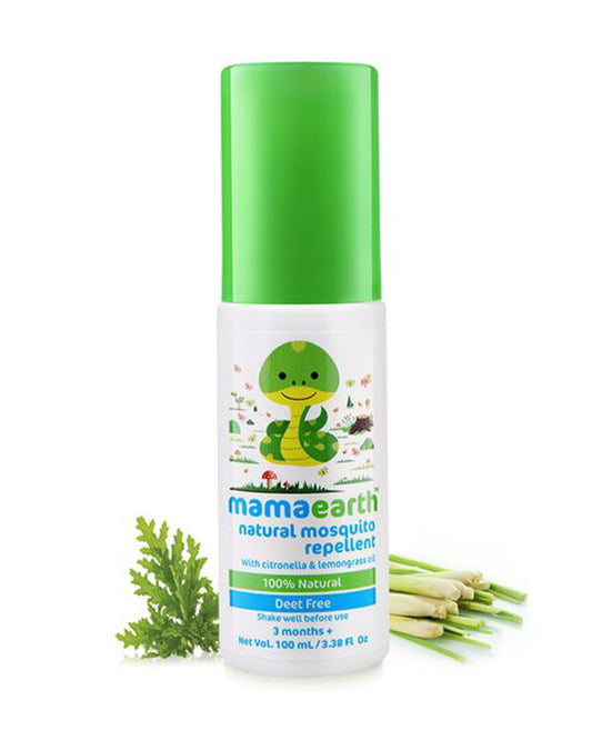 Mamaearth Natural Mosquito Repellent Spray-Made with Natural Ingredients-Dermetologist Approved-For Infants