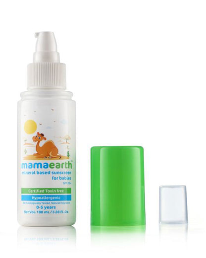 Mamaearth Kids Body Wash (300ml), Mineral Based SPF20+ Baby Sunscreen (100ml), Moisturizing Baby Soap Bar (Pack of 2) & Nourishing Baby Hair Oil (100ml)