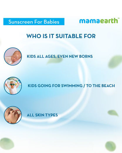 Mamaearth Mineral Based SPF20+ Baby Sunscreen-With Shea Butter & Cocoa Butter