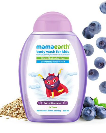 Mamaearth Kids Body Wash-With Blueberry Extract & Oat Protein