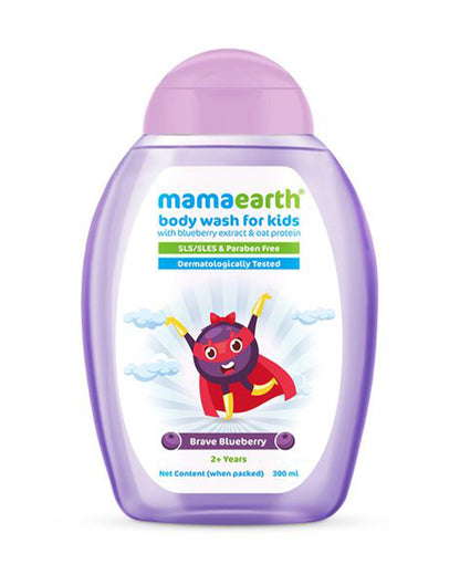 Mamaearth Kids Body Wash-With Blueberry Extract & Oat Protein