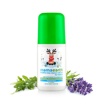 Mamaearth After Bite Roll On for Mosquito & Insects Bite Relief, Breathe Easy Vapour Roll On & Easy Tummy Roll On for Relief from Indigestion and Colic
