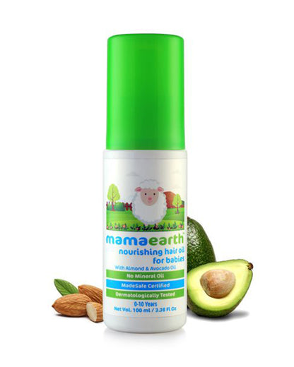 Mamaearth Nourishing Baby Hair Oil-With Almond & Avocado Oil