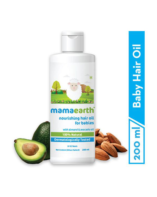 Mamaearth Nourishing Baby Hair Oil-With Almond & Avocado Oil