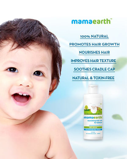 Mamaearth Nourishing Baby Hair Oil-With Almond & Avocado Oil