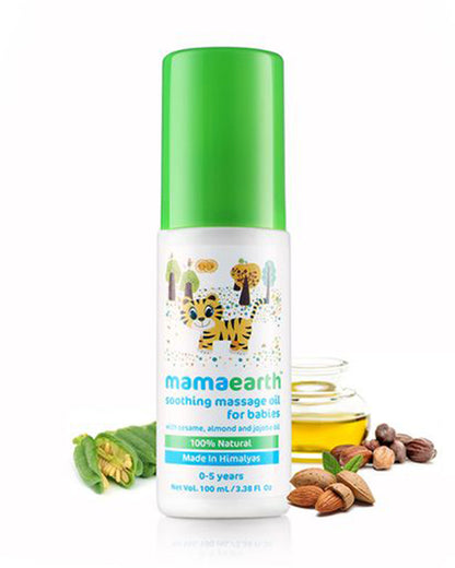 Mamaearth Soothing Baby Massage Oil-With Almond & Jojoba Oil