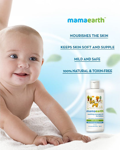 Mamaearth Soothing Baby Massage Oil-With Almond & Jojoba Oil