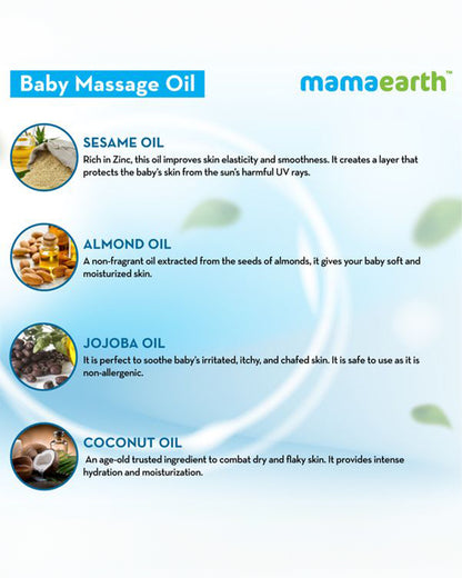 Mamaearth Soothing Baby Massage Oil-With Almond & Jojoba Oil