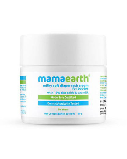 Mamaearth Nourishing Baby Soap Bar (Pack of 5), Milky Soft Diaper Rash Cream (50g) & Moisturizing Daily Baby Lotion (400ml)