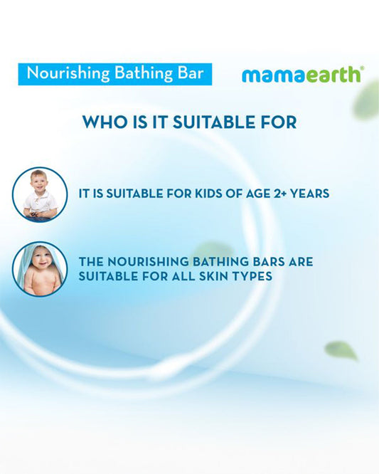 Mamaearth Nourishing Baby Soap Bar (Pack of 5), Milky Soft Diaper Rash Cream (50g) & Moisturizing Daily Baby Lotion (400ml)