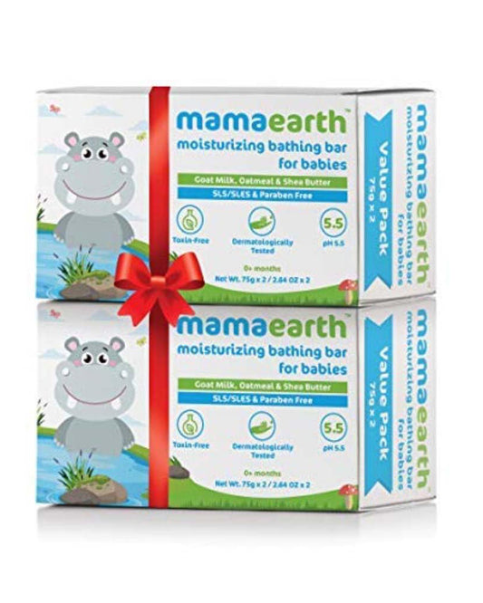 Mamaearth Moisturizing Baby Soap Bar-With Oatmeal & Shea Butter-75 g