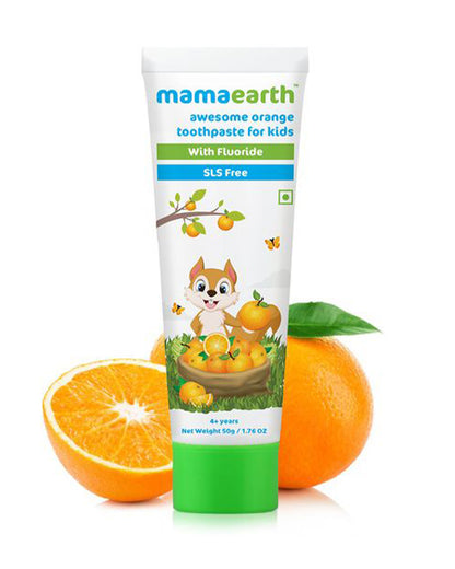 Mamaearth 100% Natural Baby Toothpaste Orange Flavor