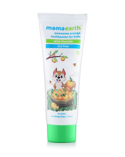 Mamaearth 100% Natural Baby Toothpaste Orange Flavor