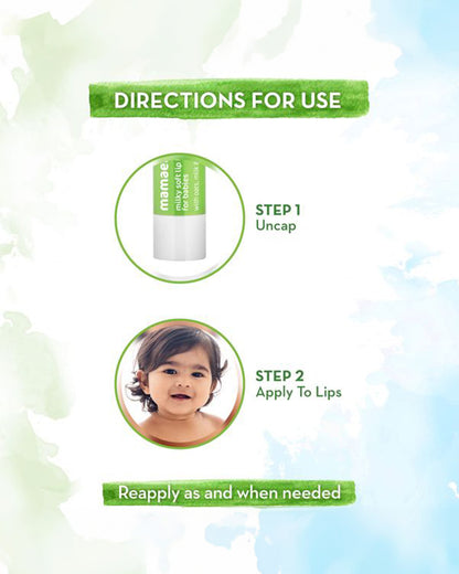 Mamaearth Milky Soft Baby Lip Balm-12 Hour Moisturization-With Oats, Milk & Calendula