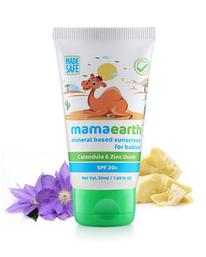 Mamaearth Mineral Based SPF20+ Baby Sunscreen-With Shea Butter & Cocoa Butter