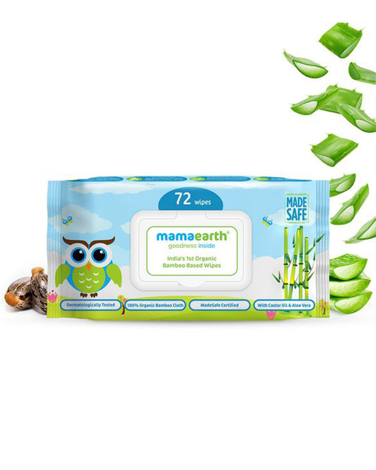 Mamaearth Bamboo Based Baby Wet Wipes-With Castor Oil & Aloe Vera