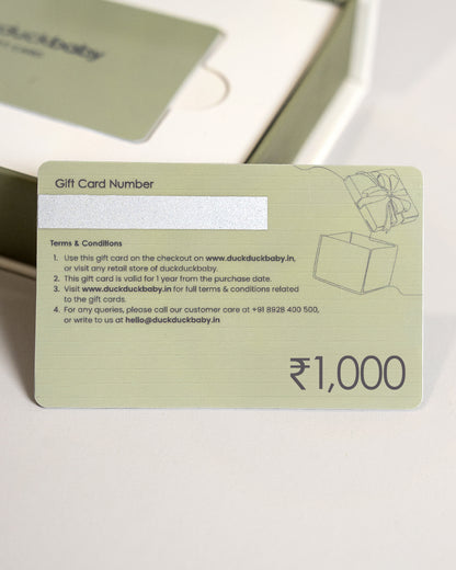 duckduckbaby Physical Gift Card - ₹1,000