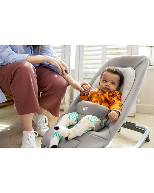 Joie Dreamer Rocker & Bouncer-3 Position Reclining Seat-2 Position Adjustable Leg Rest-With Removable & Rotating Toy Bar-2 Years Warranty-Upto 15 Kg-Walnut