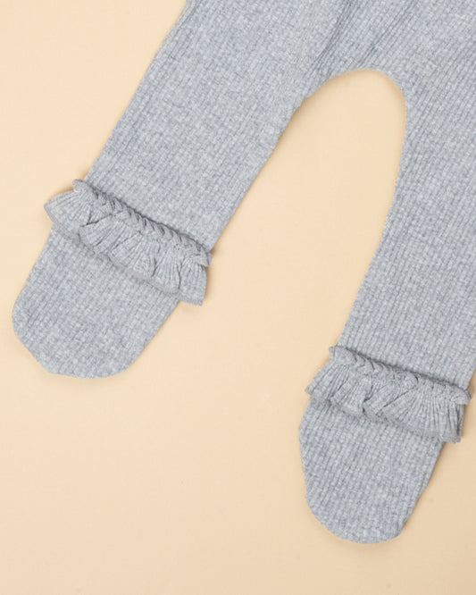 Baby Boo Grey Gia Stockings-Solid-Cotton-For Infants