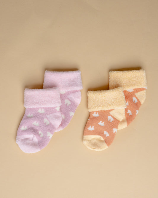 Youstylo Multicolored Socks-Printed-Cotton-Pack of 2-For Infants