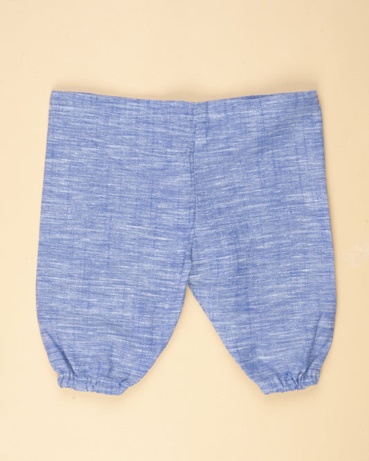 Picksparrow Navy Blue Pants-Solid-Cotton-For Infants