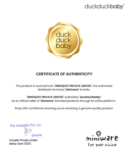 Miniware Baby Birthday Feeding Set-Pack of 3-Bowl with Lid, Cup with Lid & Bib-Mint & Cream