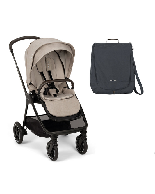 Nuna TRIV Next Stroller-Includes Travel Bag, Rain Cover & Post Adaptors-Reversible Seat-One Hand Fold-Pram for 0 to 4Y (Upto 22Kg)-Chateau