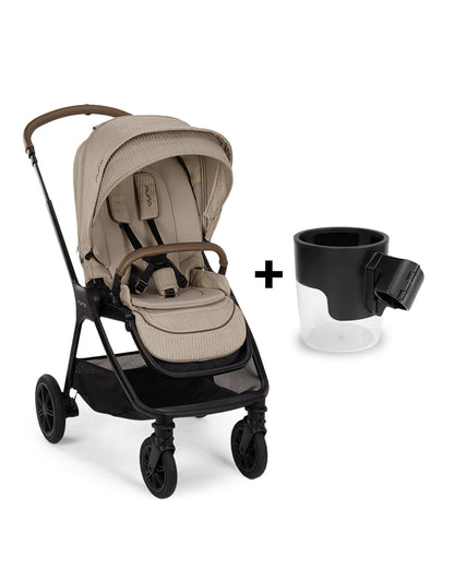 Nuna TRIV Next Baby Stroller-With Cup Holder-One Hand Fold-Includes Rain Cover & Post Adaptors-2 Years Warranty-Pram for 0 to 4Y (Upto 22Kg)-Cosmopolitan