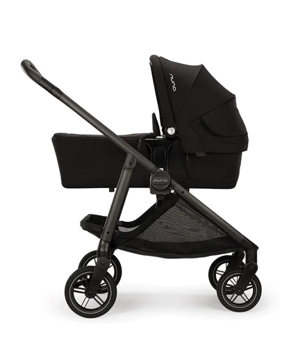 Nuna Swiv Baby Stroller-All Wheel 360 Degree Rotation-3 Positions Adjustable Parent Handle Bar-One Hand Fold-Travel System Compatible-Includes Rain Cover, Travel bag, Cup Holder & Post Adaptors-2 Years Warranty-For 0 to 4Y (Upto 22 Kg)-Caviar
