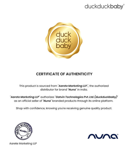 Nuna Arra Next Car Seat With Base Curv-Car Seat Features (Rear Facing, 3 Positions & 157 Degrees Flat Reclining Seat, For 0 to 1.5Y-Base Features (Smart Swivel Lock, Steel Stability Leg)-Granite & Caviar