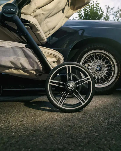 Nuna TRVL LX BMW Collection Cabin Friendly Stroller-With Cup Holder-Metal BMW Badge On Window Flap-Exclusive Wheels With BMW Logo-2 Years Warranty-Pram for 0 to 4Y (Upto 22Kg)-Mica