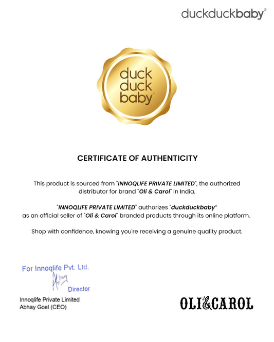 Oli & Carol Zoe The Zebra-Natural Rubber Bracelet Teether-Soft & Flexible-0M+