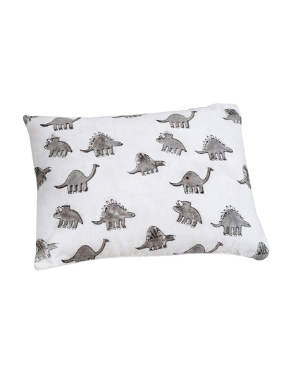 Torii Mustard Pillow-100% Cotton Muslin-Supports Head Shaping-White-Dino-0 to 12M