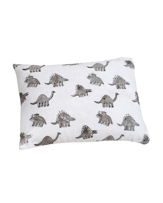 Torii Mustard Pillow-100% Cotton Muslin-Supports Head Shaping-White-Dino-0 to 12M