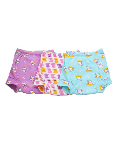 SuperBottoms Bummy World Cloth Diapers-Padded Underwear-100% Cotton-Washable & Reusable-Pack of 3