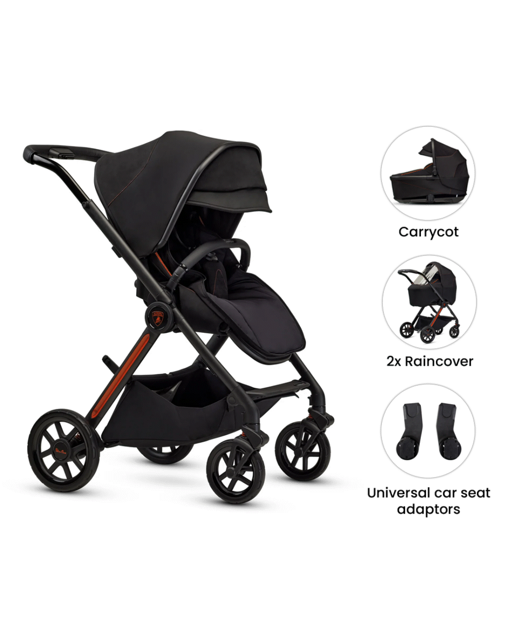 lamborghini baby stroller Lamborghini x Silver Cross Reef Al Arancio Stroller & Cot – duckduckbaby