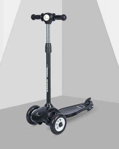 R for Rabbit Road Runner Junior Baby Scooter-3 Level Height Adjustment-Anti Slip Deck-2Y to 4Y (Upto 50Kg)-Black