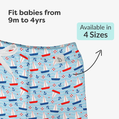 SuperBottoms Sail Tales Diaper Pants-100% Cotton-With Padded Underwear-12 to 24M