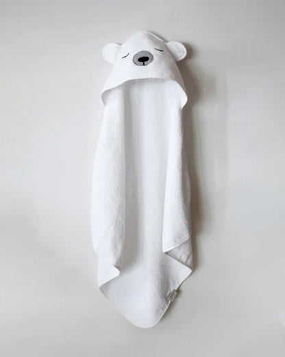 Masilo Hooded Baby Bath Towel-100% Bath Towelling Cotton-Polar Bear